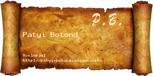 Patyi Botond névjegykártya