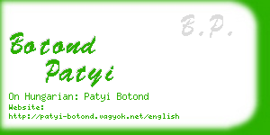 botond patyi business card